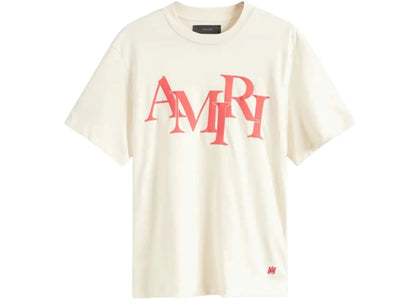 AMIRI Staggered Tee Birch White - product view 2