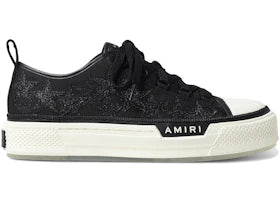 AMIRI Stars Court Low Black Glitter - vue 360
