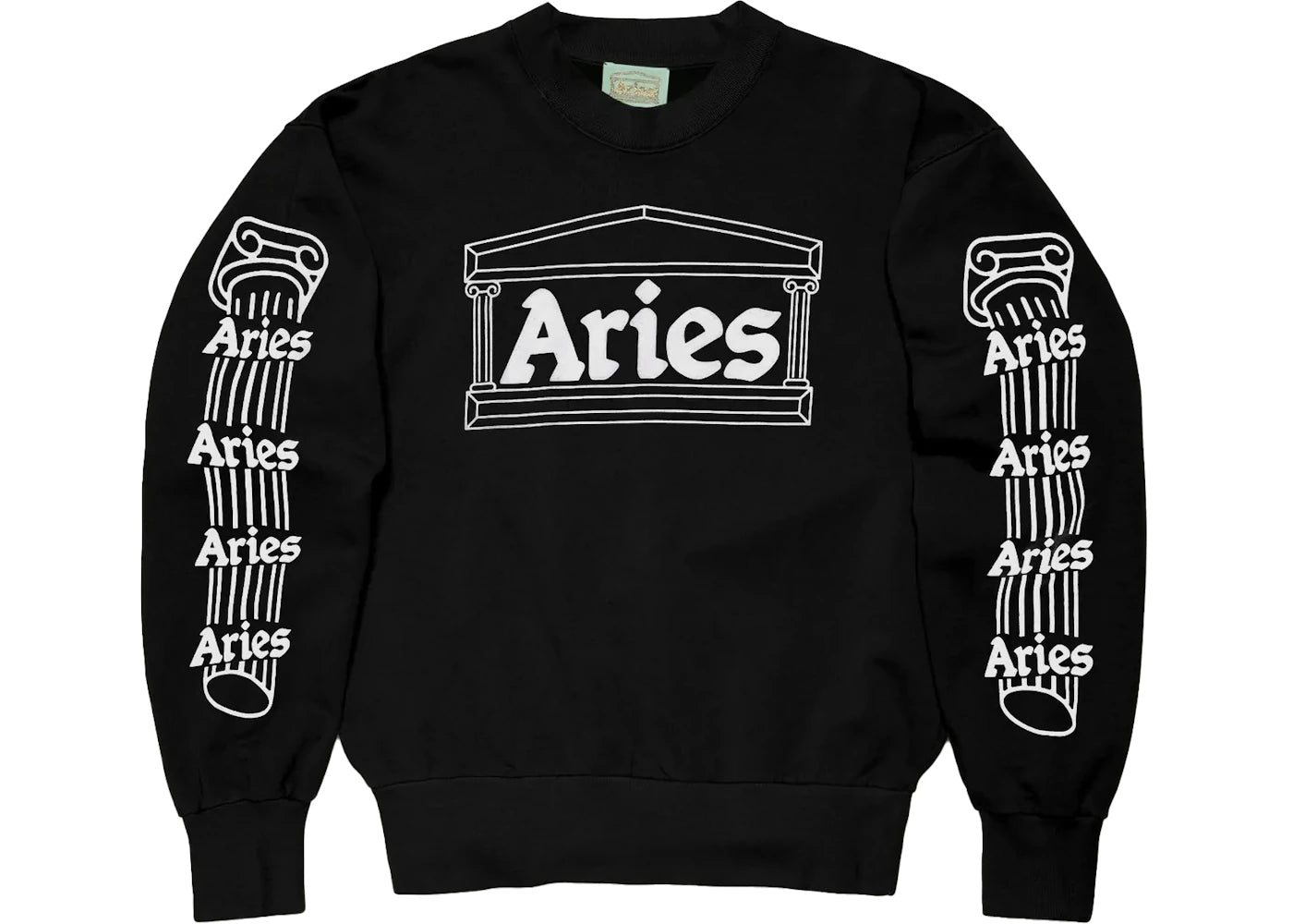 Aries Column Sweatshirt Black - vue secondaire A