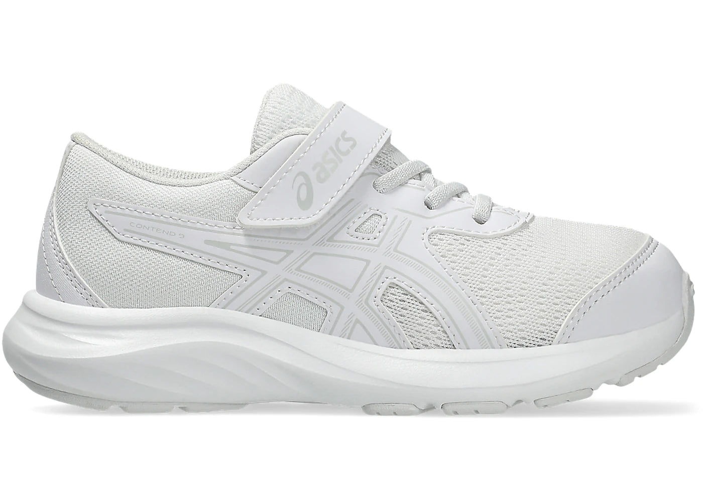 ASICS Contend 9 White Glacier Grey (PS) - vue secondaire A