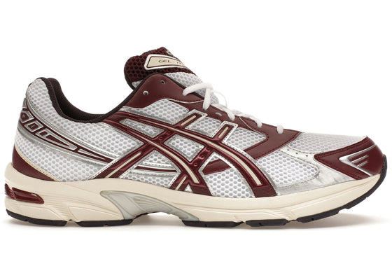 ASICS Gel-1130 White Maroon Banner sneakers - authentic streetwear shoes