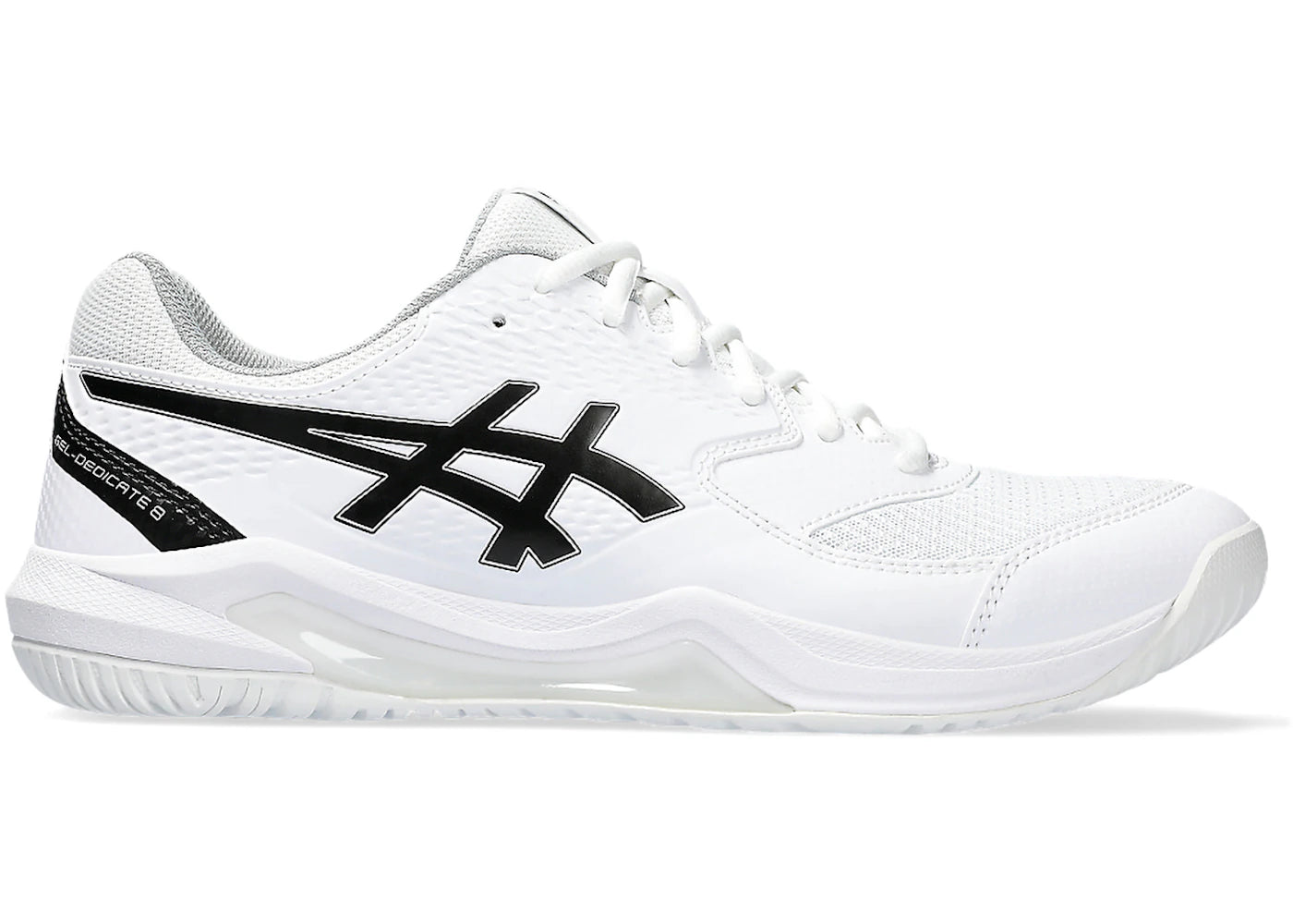 ASICS Gel-Dedicate 8 White Black - vue 360