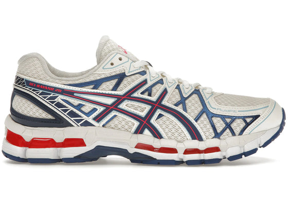 ASICS Gel-Kayano 20 Cream Blue Red sneakers - authentic streetwear shoes