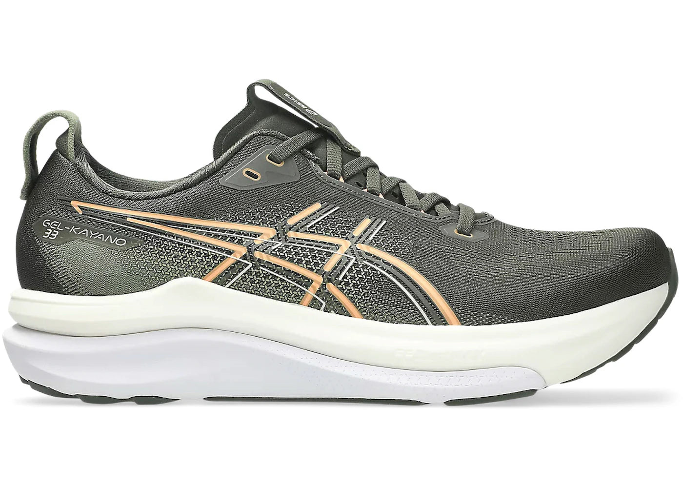 ASICS Gel-Kayano 33 Vintage Khaki Bright Sunstone - vue 360