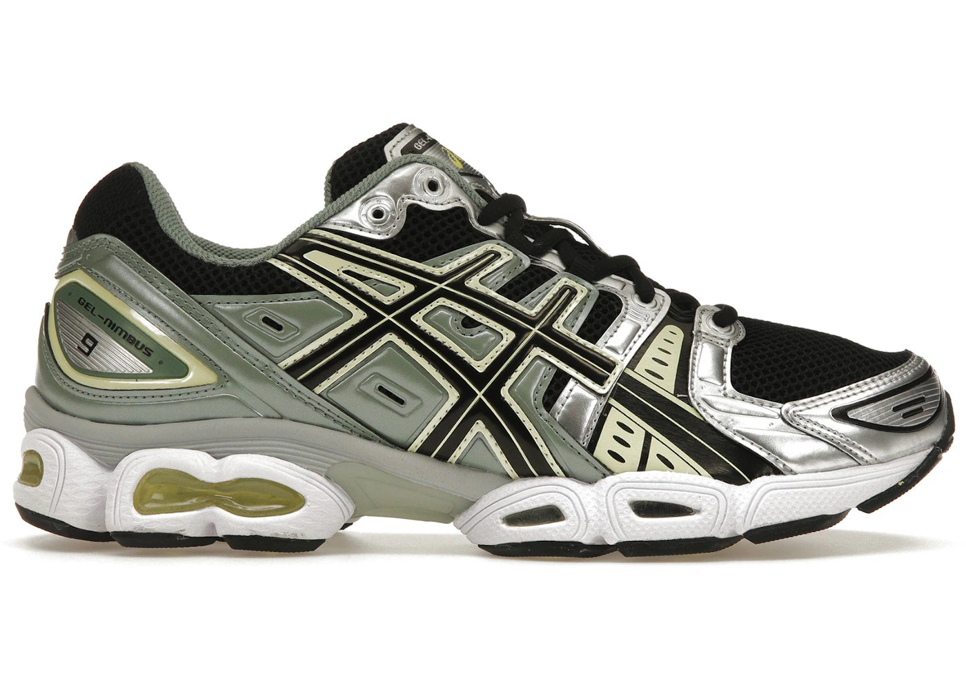 ASICS Gel-Nimbus 9 Black Green Yellow Silver