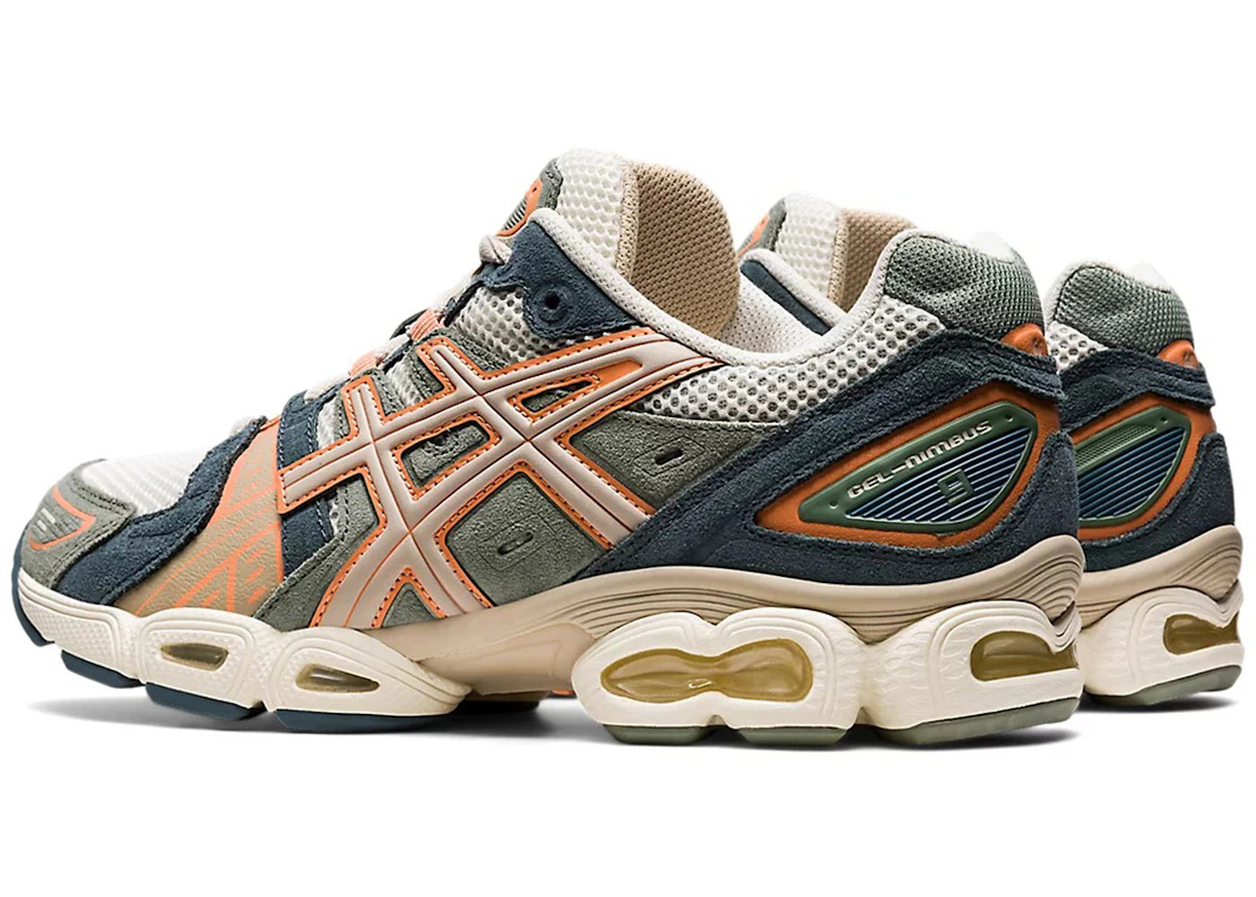 ASICS Gel-Nimbus 9 Cream Green Orange - vue secondaire B