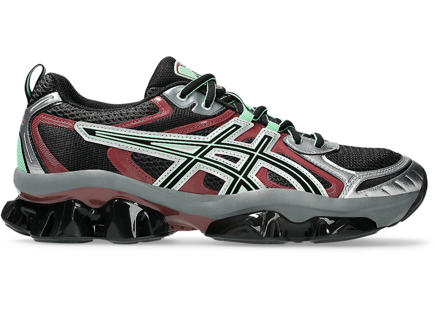 ASICS Gel-Quantum Kinetic Graphite Grey Brisket Red - vue 360