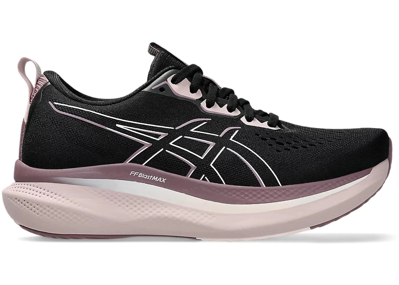 ASICS GlideRide Max Schwarz Hellrosa (Damen) - vue 360