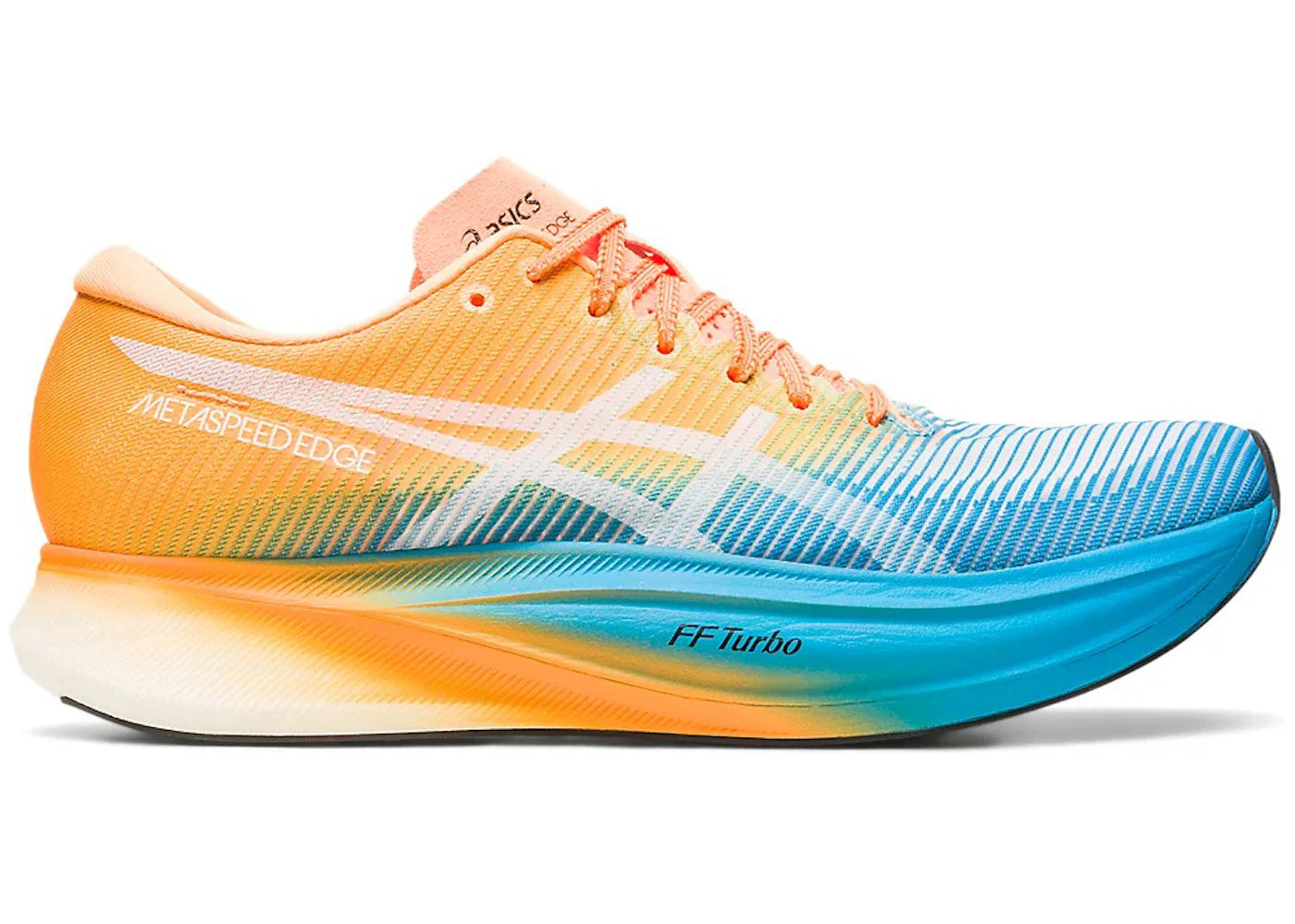 ASICS Metaspeed Edge+ Island Blue Orange Pop - vue secondaire A