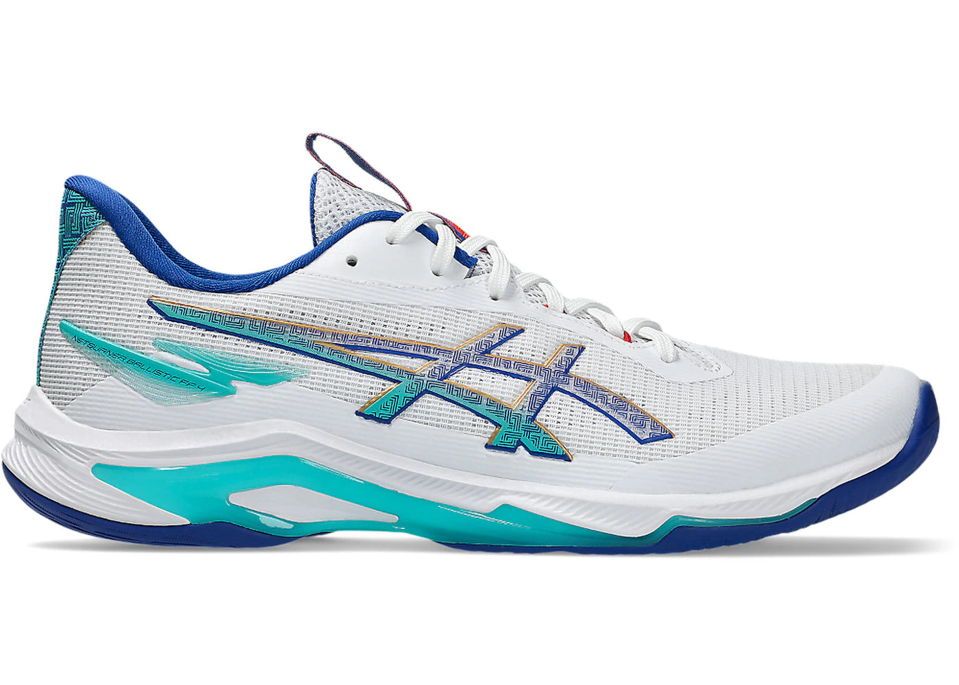 ASICS Netburner Ballistic FF 4 White Asics Blue - vue secondaire A