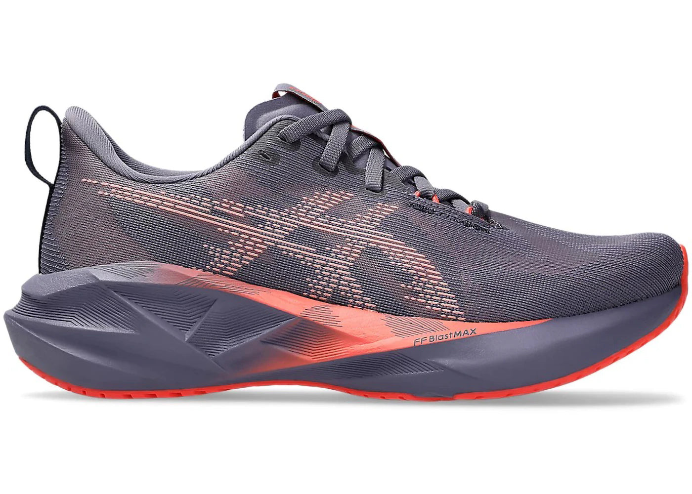 ASICS Novablast 5 Grauviolett Korallenriff (Damen) - vue 360