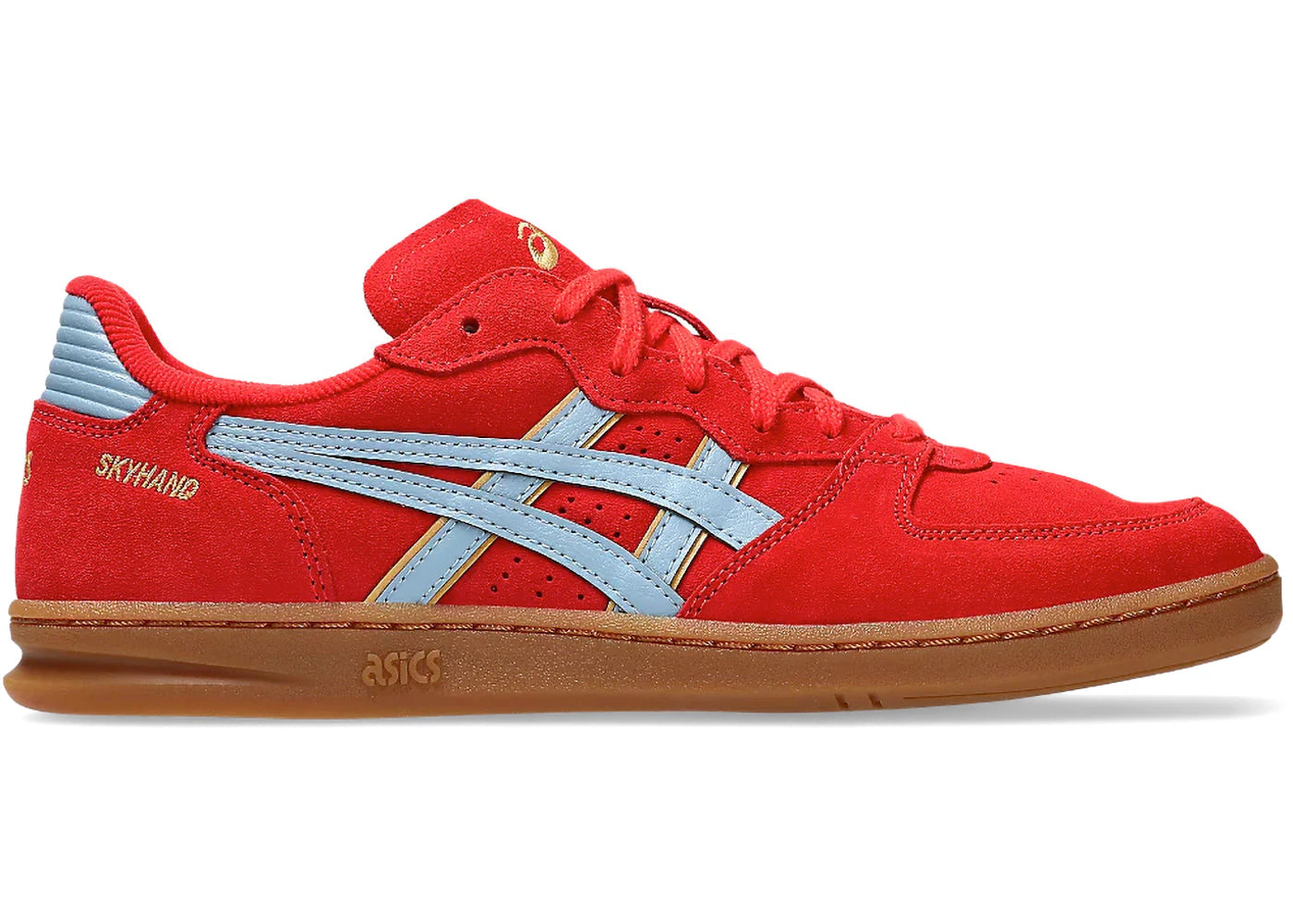 ASICS Skyhand OG Electric Red Harbor Blue - vue 360