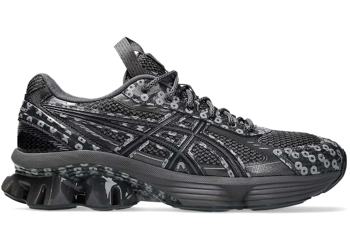 ASICS US7-S Gel-Kinetic Fluent Kiko Kostadinov Obsidian Grey - vue 360