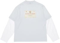Acne Studios Layered Print T-shirt Dusty White
