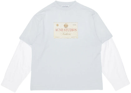 Acne Studios Layered Print T-shirt Dusty White - apparel view 2