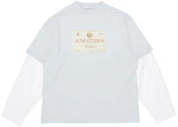 Acne Studios Layered Print T-shirt Dusty White