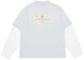 Acne Studios Layered Print T-shirt Dusty White
