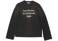 Acne Studios Logo Long Sleeve T-shirt Faded Black