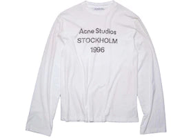 Acne Studios Logo Long Sleeve Tee Dusty White