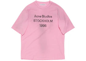 Acne Studios Logo Relaxed Fit T-shirt Cotton Candy Pink