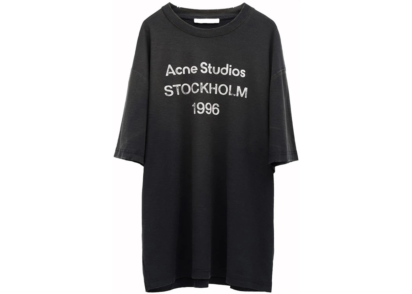 Acne Studios Logo T-Shirt Faded Black Bm0 - vue secondaire A
