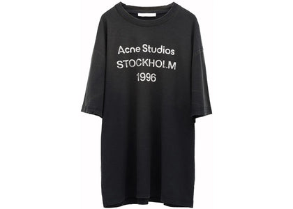 Acne Studios Logo T-Shirt Faded Black Bm0 - apparel view 2