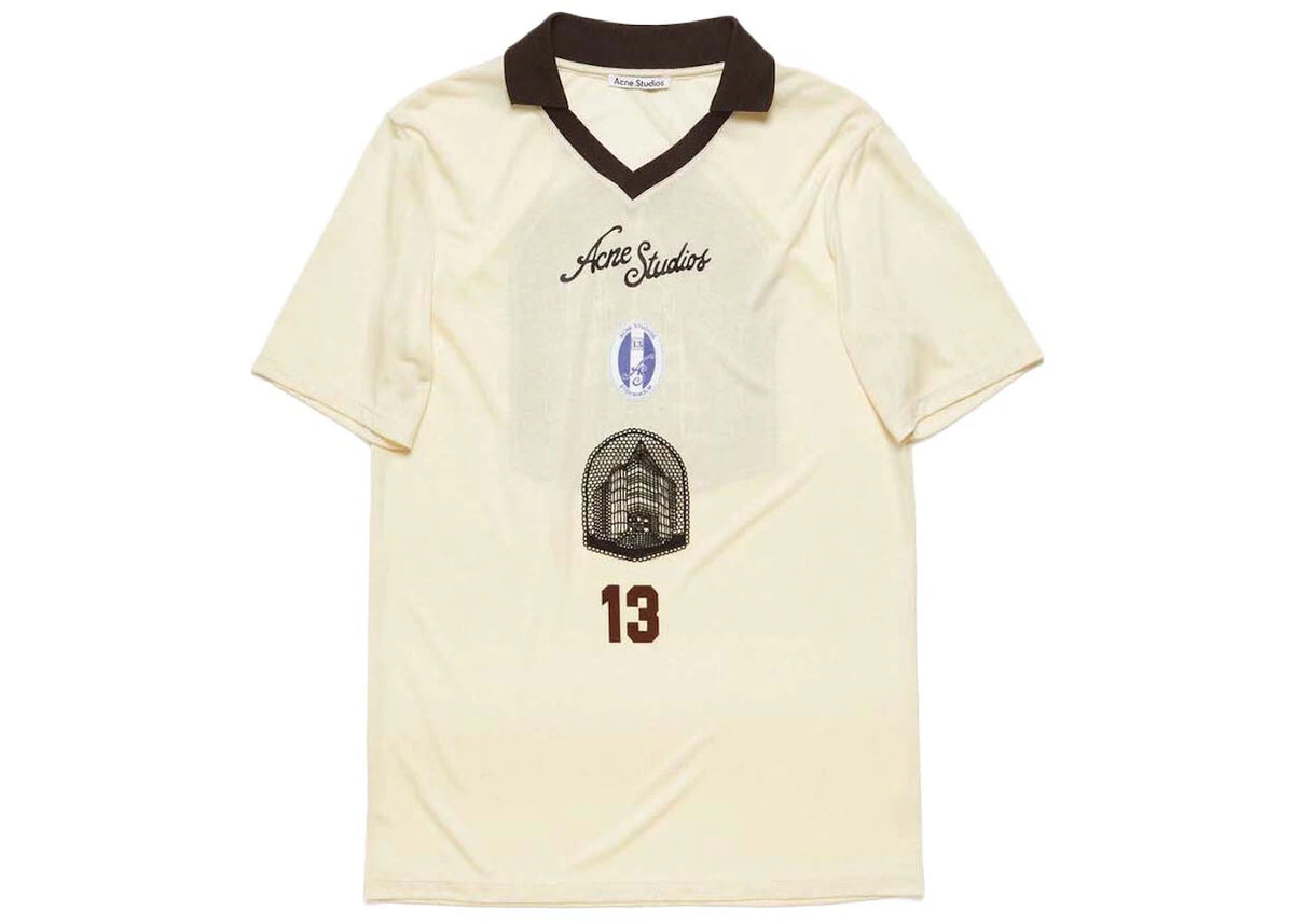 Acne Studios Logo Jersey Ivory White - vue 360