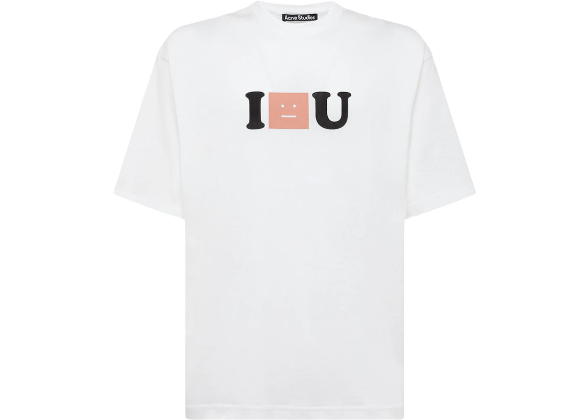 Acne Studios Printed T-Shirt Optic White - vue 360