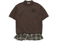 Acne Studios Women's Sleeved Layered Dresses Short Dark Brown
