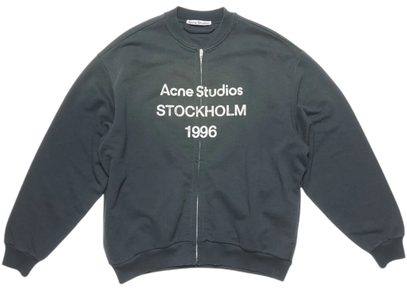 Acne Studios Zip Logo Sweater Black - vue secondaire A