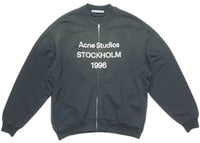 Acne Studios Zip Logo Sweater Black