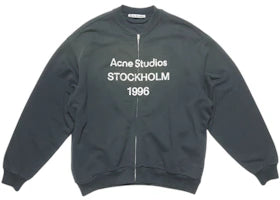 Acne Studios Zip Logo Sweater Black