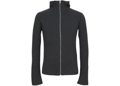 Acne Studios Zip Up Hooded Sweater Charcoal - apparel view 2