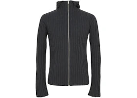 Acne Studios Zip Up Hooded Sweater Charcoal - vue 360