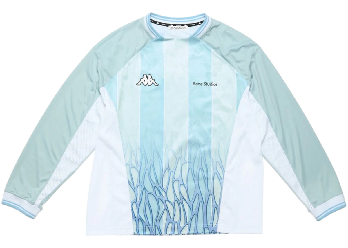 Acne Studios x Kappa Logo Long Sleeve T-shirt Grey/Light Blue - vue secondaire A