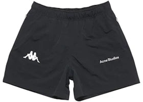 Acne Studios x Kappa Relaxed Fit Shorts Black - vue 360
