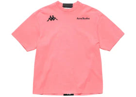 Acne Studios x Kappa Short Sleeve Logo T-shirt Neon Pink - vue 360