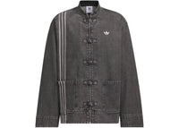adidas CTT Oversized Chinese Track Top 3.0 Unisex-Jacke (asiatische Größen) Medium Schwarz Denim