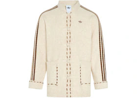 adidas New Year Knit Jacket Light Brown - vue 360
