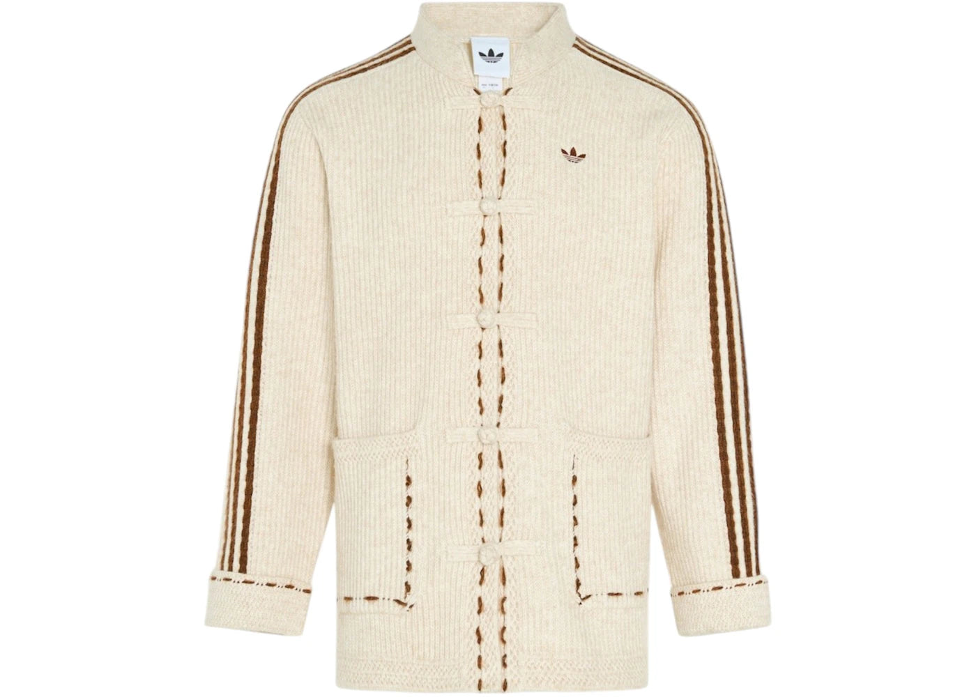 adidas New Year Knit Jacket Light Brown - vue secondaire A