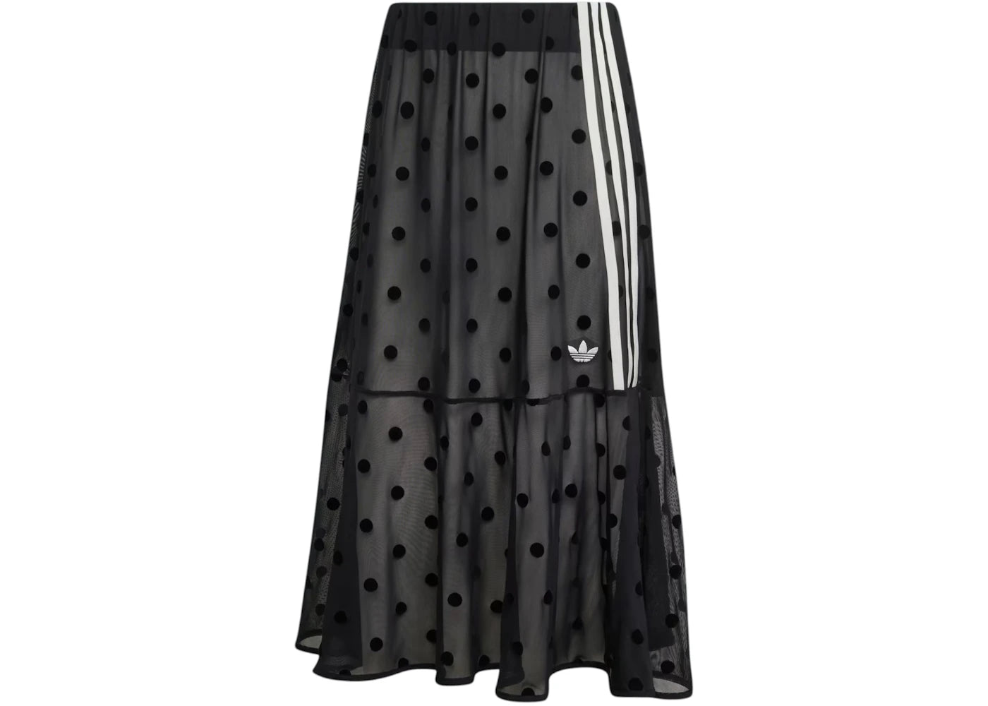 adidas Sheer Polka Dots Skirt Black - vue 360