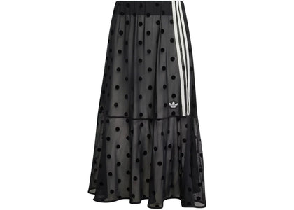 adidas Sheer Polka Dots Skirt Black - authentic adidas product