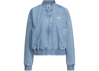 adidas Womens CTT Chinese Track Top Jersey Jacket Light Denim