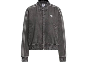 adidas Womens CTT Chinese Track Top Jersey Jacket (Asia Sizing) Medium Black Denim