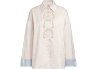 adidas Womens New Chinese Loose Fit Shirt Jacket Wonder Quartz