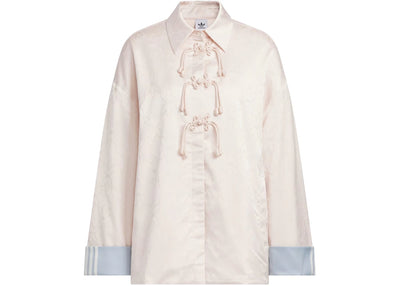 adidas Womens New Chinese Loose Fit Shirt Jacket Wonder Quartz