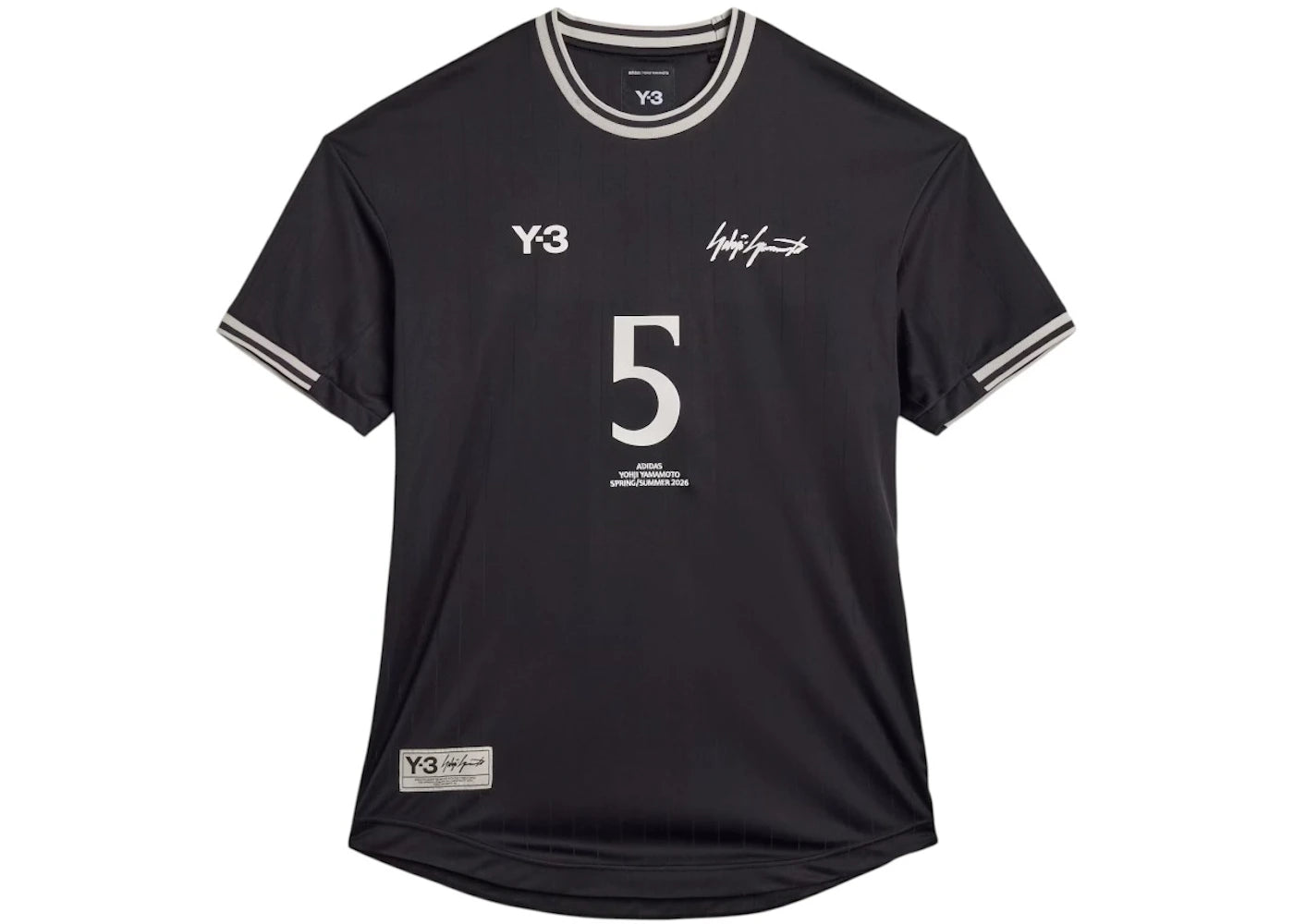 adidas Y-3 Jude Bellingham Football Short Sleeve Jersey Black - vue 360