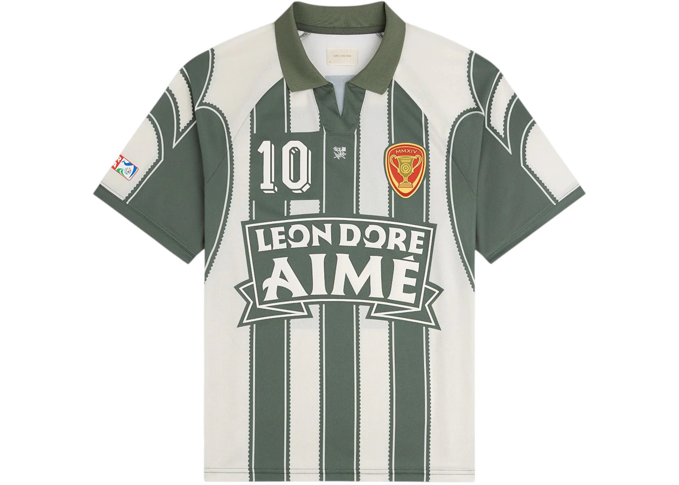 Aime Leon Dore Aime Cup Soccer Jersey Olive - vue 360