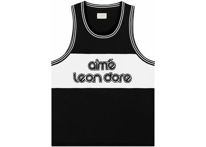Aime Leon Dore Knit Basketball Jersey Black - apparel view 2