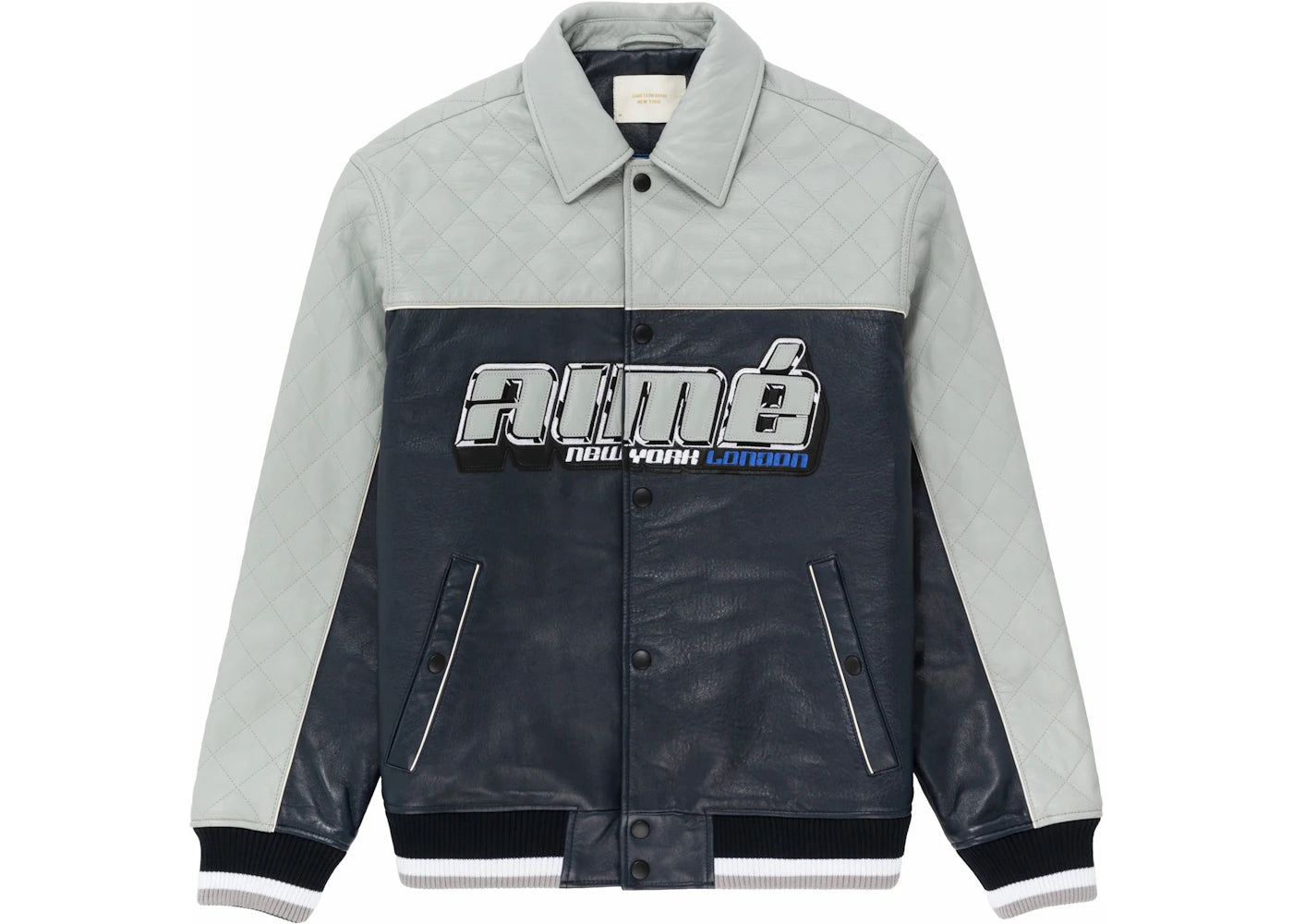 Aime Leon Dore Leather Aimé Concord Jacket Navy - vue secondaire A